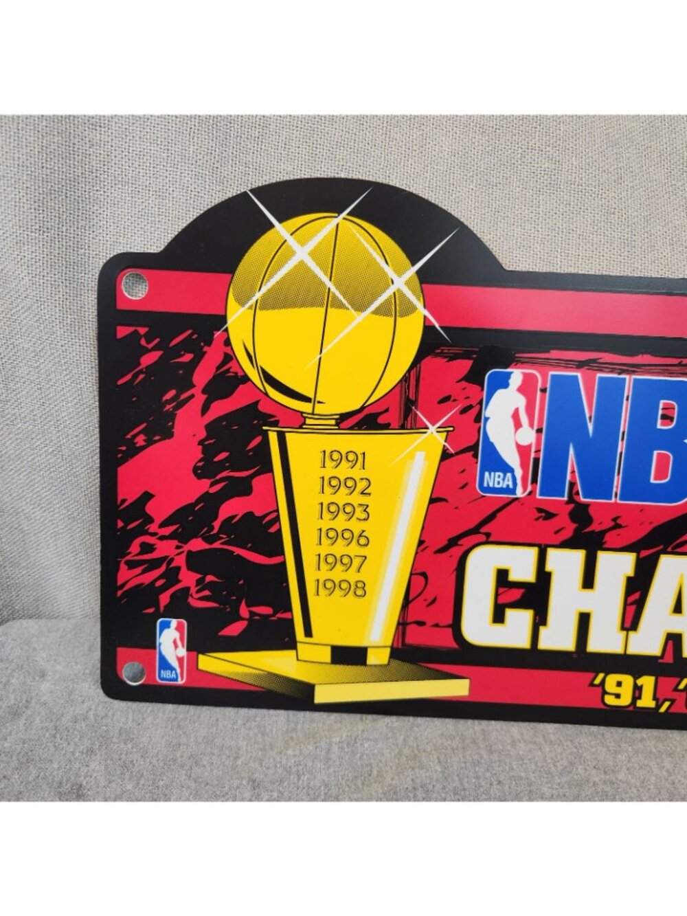 Wincraft Sports Sign NBA Chicago Bulls 6X Champions 1998 USA Basketball NEW - Picture 2 of 6